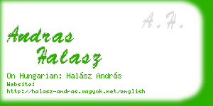andras halasz business card