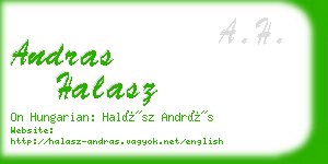 andras halasz business card